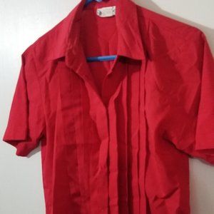 Red business blouse